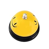 2Pcs Yellow Smiling Face Desk Bell,Call Bell for Hotel Restaurant Counter Desk Table Kitchen Bar,Office