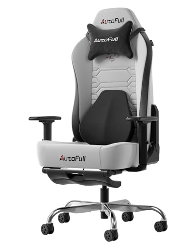AutoFull Silla Gaming Sillón Gamer Ergonómico Silla Gamer Cuero PU Silla De...