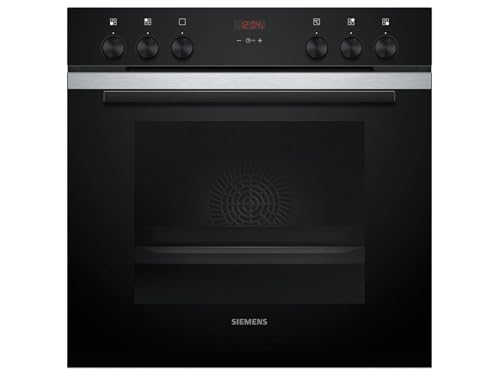 Siemens HE213ABS4 iQ300 - Cocina empotrable (60 x 60 cm, fabricada en Alemania, aire caliente 3D para un calor uniforme en tres niveles, calentamiento rápido, espacio de cocción de 71 L, acero
