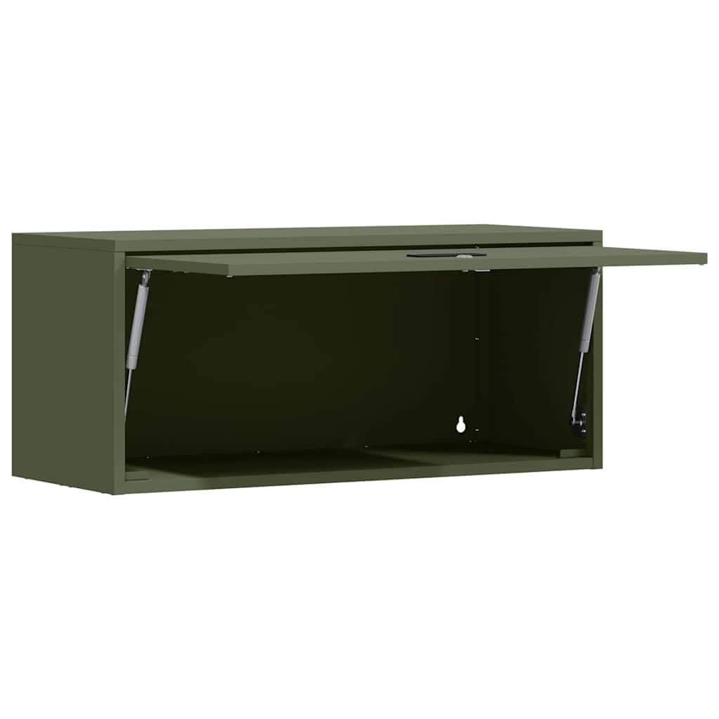 Armoire Murale De Garage Olivově Zelená 80 x 33 x 35 cm