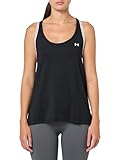 Under Armour Women's Tech Knockout Tank Top, (001) Black/White/White, Medium