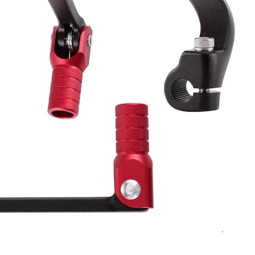 GOOFIT Red Black Gear Shift Lever Aluminum Alloy Shift Foldable Foot Shifter Replacement for Most of Motorcycle ATV CRF110 110CC 50cc 70cc 110cc 125cc PitBike Quad Dirbike