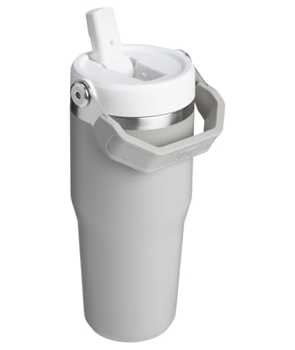 Image of STANLEY IceFlow 2.0 Flip Straw Tumbler with Handle 14 oz | Twist On Lid and Flip Up Straw | Leakproof Water Bottle | Insulated Stainless Steel | BPA-Free | Ash