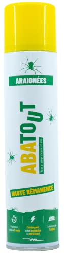 ABATOUT - Répulsif Anti-Araignées - Traitement préventif et curatif spécial intérieur - Inodore après application - Foudroyant et Persistant jusqu'à 8...