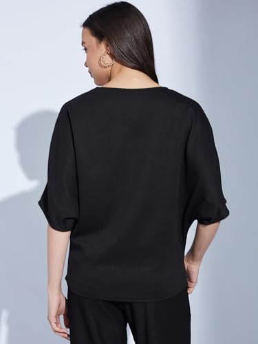 Image of Selvia Women's Textured Lycra Solid Top