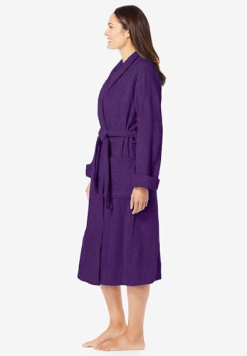 Dreams & Co. Plus Size Short Terry Robe3