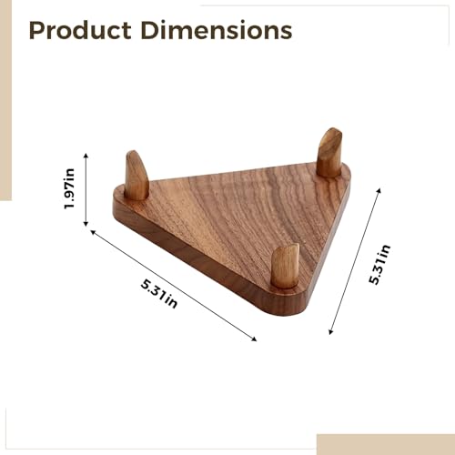 Soporte de voleibol y fútbol de tres piezas con base triangular de madera 4