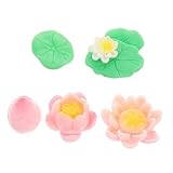 Améliore l'environnement aquatique : nénuphars miniatures en résine, accessoires d'étang artificiel, statue de jardin de fées pour maison de poupée, micro paysage, pots de , décor de , idéal pour ajouter une touche d'élégance à n'importe quel aquarium ou aquarium, fournitures de terrarium, ornement de miniature