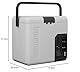 Alpicool P18 18L Kompressor Kühlbox 12v Mini Kühlschrank Elektrische Camping-Gefrierbox Klein Tragbare für Auto, Lkw, Boot, RV mit USB Anschluss,-20℃-20℃, Wiederaufladbar(Batterie nicht enthalten)