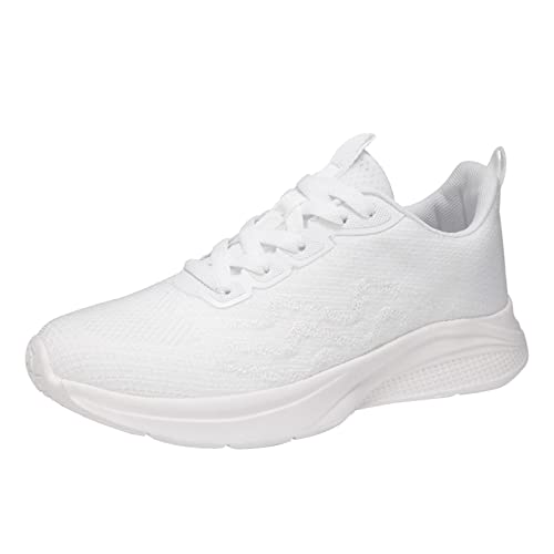 Zapatillas de caminar ligeras y cómodas para mujer con fondo grueso negro