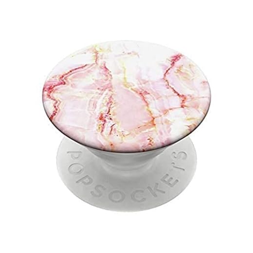 PopSockets PopGrip - Soporte y Agarre para Teléfonos Móviles y Tabletas con un Top Intercambiable - Rose Marble