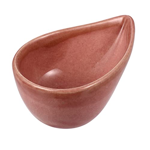 HOUDERCO Piccolo Piatto in Ceramica a Goccia Rossa, Vassoio Per Incenso Multifunzionale, Ciotola Per Oli Essenziali Aromaterapia e Porta Maschera Per Spa e Bellezza
