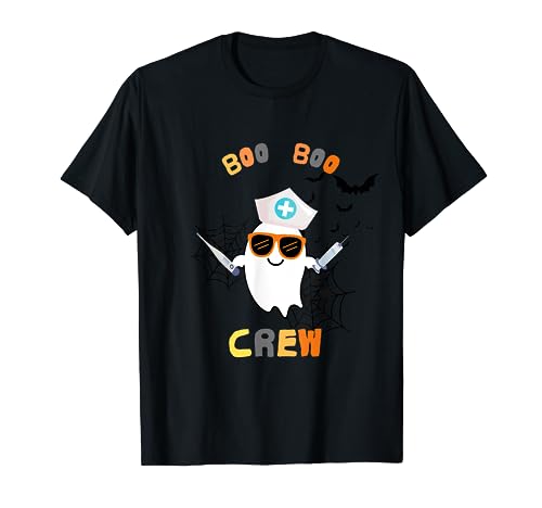 Boo Boo Crew Ghost Halloween Paramedic Nurse RN ER NICU LPN Camiseta