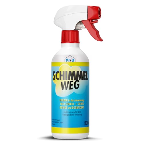 PLID® Schimmelentferner Wand 0,5l [INNOVATIVER HAFTEFFEKT] - Schimmelspray für Bad, Tapete, Fugen,...