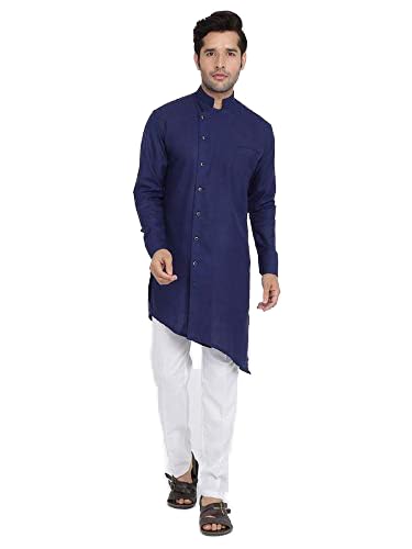 Pyjama Kurta rouge pour homme ensemble asymétrique indien chic