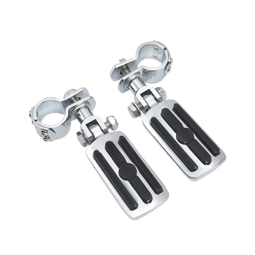 Repose-pieds chromés pour motos Electra Glide et Road King avec bases antidérapantes