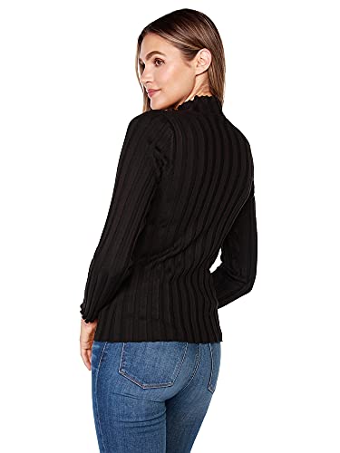Women's Long Sleeve Zip Up Sweaters For Women Knit Cardigan With Diamond Zipper Black #TOP3