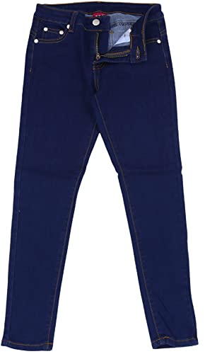 Image of ToBeInStyle Girl's Denim Easy Styling Classic Timeless Everyday Jeans Zip-Up Closure
