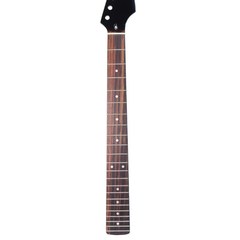Manche de guitare électrique en érable avec touche palissandre 22 frettes noir