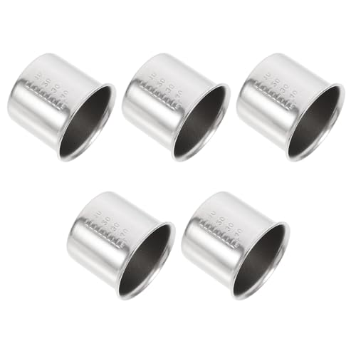 OUNONA 5pezzi Bicchiere per Medicinali in Acciaio Inox Misurino Scala Graduata per Misurazione e Conservazione di Liquidi per Uso Domestico e Ristorante