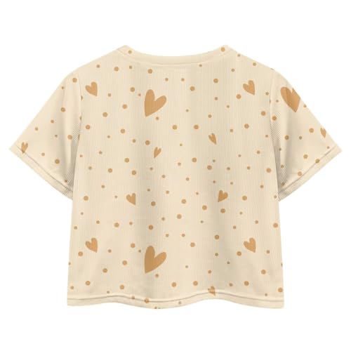 Image of Kids Crop Top Short Sleeve T-Shirts for Girls Size 5-14