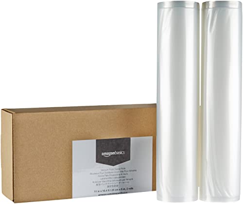 Amazon Basics Vacuum Food Sealer Roll, 28 cm x 5 metre, Pack of 2