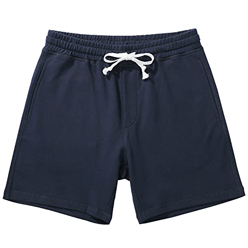 Image of AMY COULEE Mens Athletic Workout Shorts 5.5 inch Cotton Casual Shorts Elastic Waist Joggers Sports Sweat Shorts