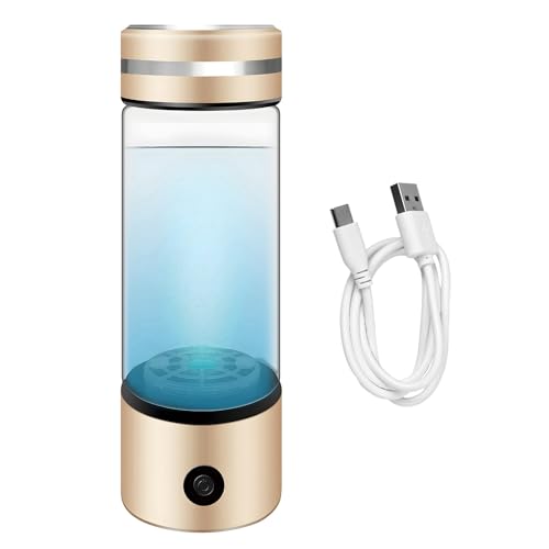 Bouteille d'eau à hydrogène verre borosilicate rechargeable USB
