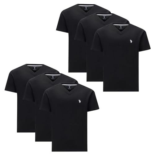 Image of U.S. Polo Assn. Men's Solid V‑Neck T-Shirt
