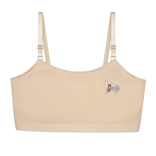 Amuhou Girls Crop Cami Training Bras With Pads, Mesh Back Adjustable Straps  thumb #5