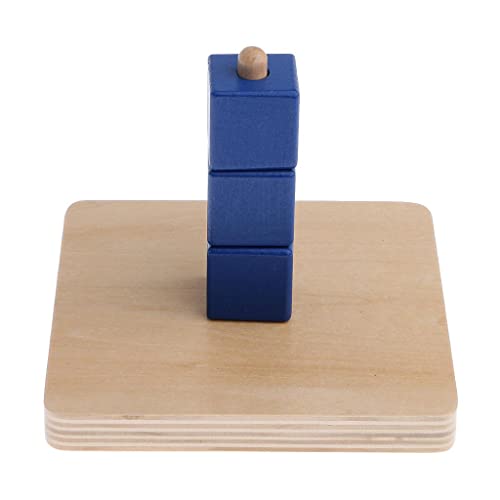 Cubos de madera educativos infantiles con base vertical para coordinación 5