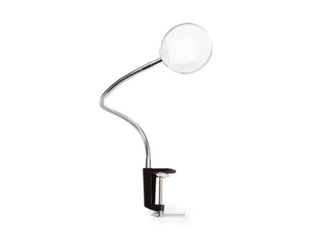 Loupe pour lecture et couture avec serre-table Velleman et bras flexible 1.75x