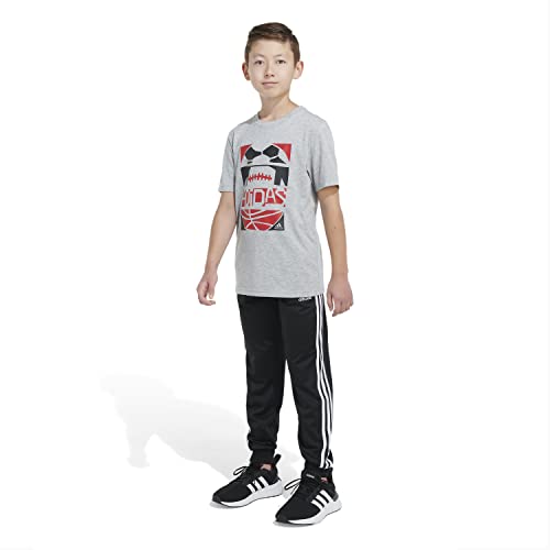 Adidas Boys' Big Short Sleeve Cotton Field Goals Graphic Tee T-Shirt, Medium Grey Heather, Xl(18/20) #TOP3