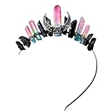 New 2026 Unisex Gothic Natural Crystal Moon Hair Jewelry Findings Women Raw Quartz Tiara Wicca Witch Headdress Electroplated ColoRIFul Creative Prom Crown Fashion Trendy Gift For And Men