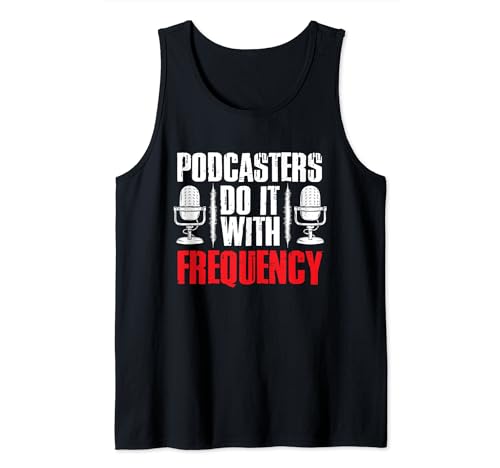 Los podcasters lo hacen con Frequency Audio Blogging Camiseta sin Mangas