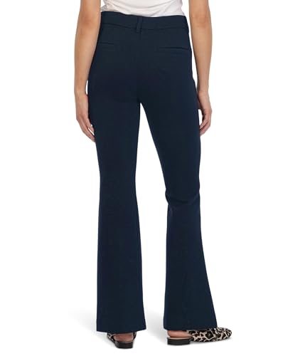 KUT from the Kloth Ana High-Rise Fab Ab Flare Trousers Navy 02