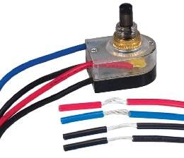 B&P Lamp® On-Off Push Button Switch with Brass Nut