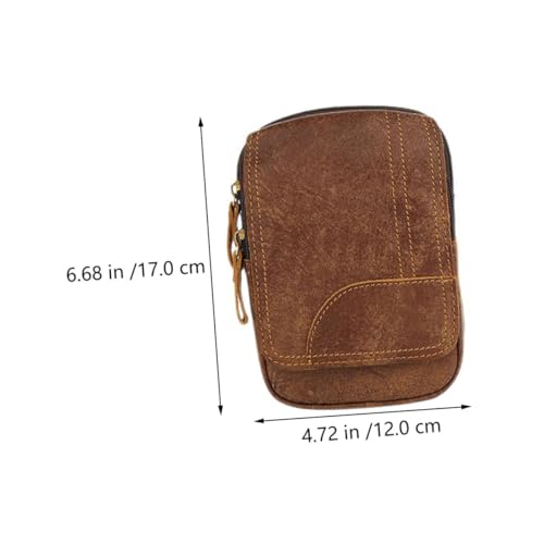 Riñonera de cuero de diseño retro simple y acabados duraderos 2