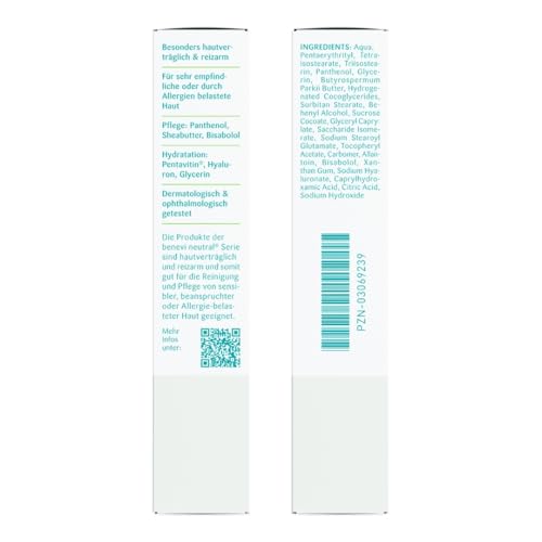 benevi Augenlid-Creme 15 ml (1er Pack) für trockene, empfindliche Augenlider. Kein Fettfilm. Auch als tägliche Augenlidpflege bei zu Lidekzem oder Rosacea neigender Haut.
