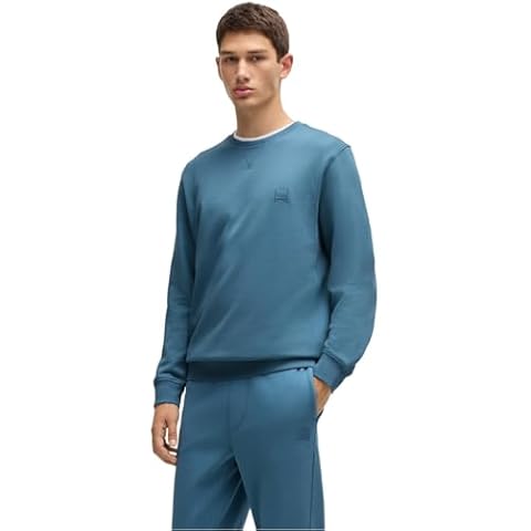 BOSS Open Blue Men's Crew Sweatshirt Cover