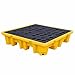 Modular Spill Containment Platform with Forklift Pockets Durable Plastic Spill Tray for Quick Clean-Up in Lab & Industrial Areas(130x130x30cm)