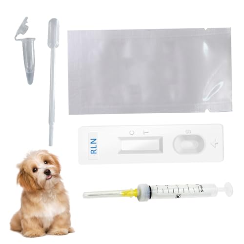 Kit de prueba de embarazo para perros, kit de prueba de embarazo temprano de perro desechable en casa, pruebas de embarazo Equipo de tiras para la detección del embarazo temprano del perro en casa