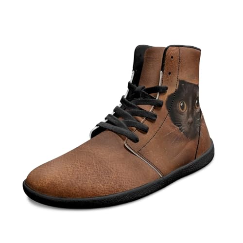 Binienty Unisex Women Men Minimalist Barefoot Sneaker Wide Toe Box Non-Slip Lace up Athlete Shoes