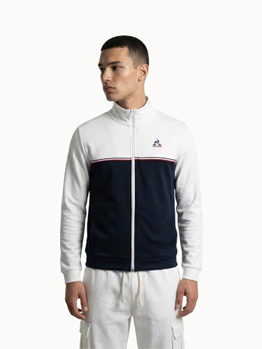 Sweatshirt Homme Le Coq Sportif blanc taille L veste de sport zippée en coton