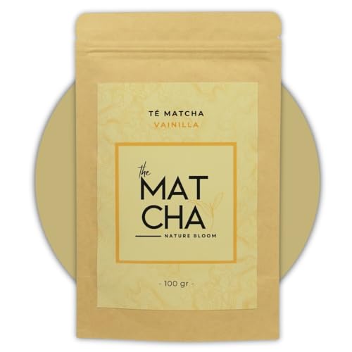 Té Matcha Sabor Vainilla [Premium] - 100% Natural, sín Azúcar | Té Verde en Polvo Matcha | Energía, Concentración, Antioxidante