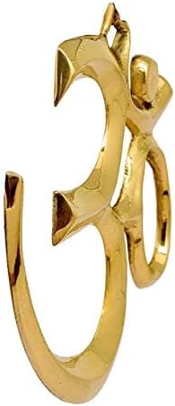 AONA Brass OM Wall Hanging Sculpture, Vastu, Goodluck,Pooja Idols | Home Decor 6 x 5.5 x 1 Inches