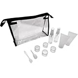 Nakloe - 11 Piezas - Neceser Viaje - Neceser Transparente - Neceser Transparente Viaje Avion - Neceser Mujer - Botes Viaje Rellenables 100ml - Neceser Viaje Mujer - Bolsa Liquidos Avion - Kit Viaje