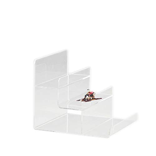 Clear Acrylic 3-Tier Display Stand Acrylic Riser Display Shelf For Amiibo Funko Pop Figures 3 Step Acrylic Wallet Display Organizer Holder #TOP1