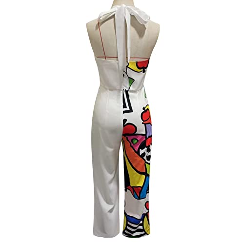 Mono de pierna ancha con cuello halter para días de verano 3