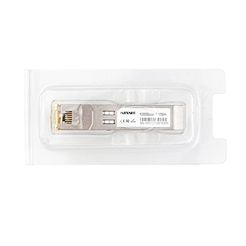 Módulo 1G SFP a RJ45 mini-Gbic - Transceptor de cobre 1000Base-T compatible con Cisco, Ubiquiti, D-Link, Netgear TP-LINK y otros conmutadores abiertos.